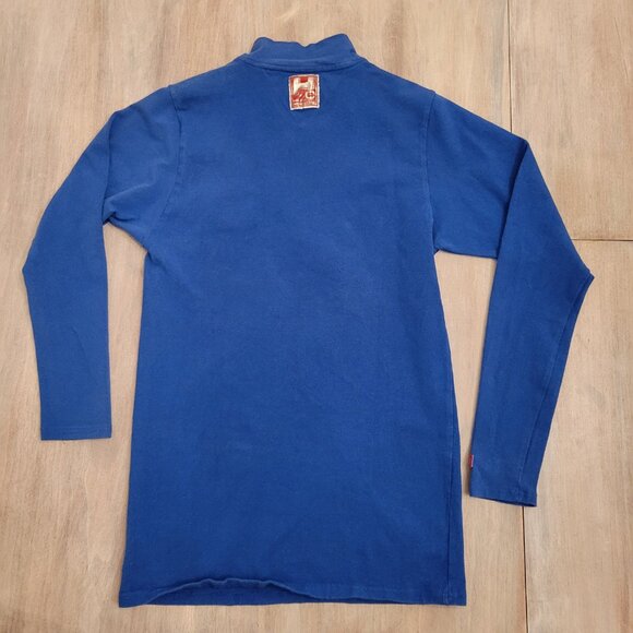 Vintage  Tommy Hilfiger Cycling Jersey Blue  with TH Patch Rare Mens Large - Picture 3 of 10